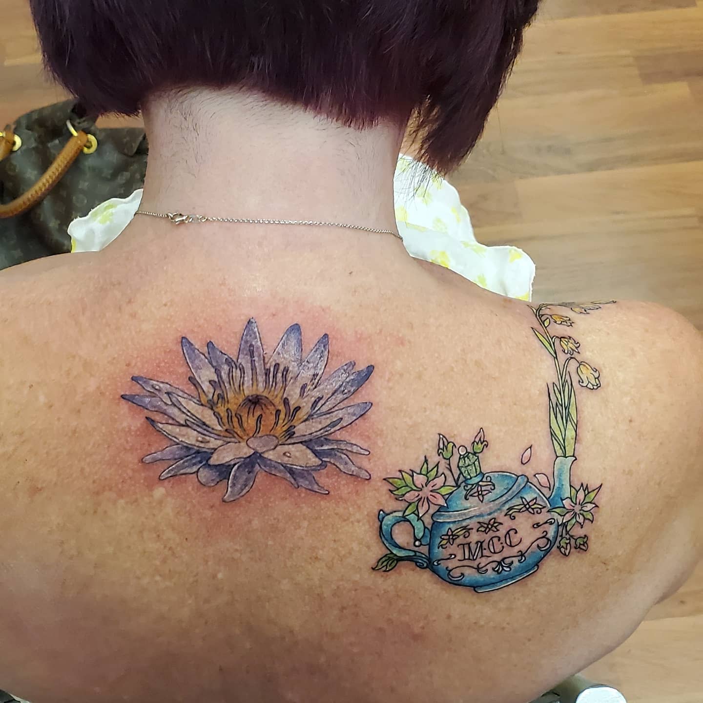 Water Lily Back Tattoo -kno_good_art